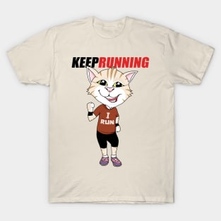 Happy Cat Keep Running T-Shirt